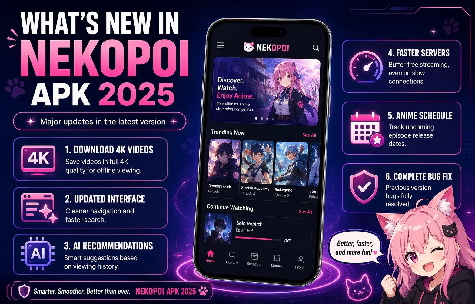 Fitur terbaru Nekopoi APK 2025